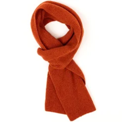 William Lockie Scarf "Ribbed Scarf" Made Of Pure Lambswool - 3 Ply