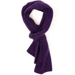 William Lockie Scarf "Ribbed Scarf" Made Of Pure Lambswool - 3 Ply