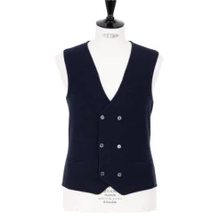 Settefili X Mj: Knitted Vest "Gilet Maglia Sartoriale" In Wool And Cas