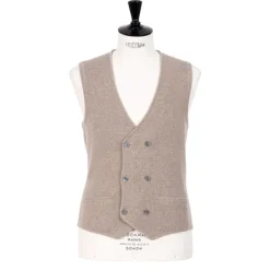 Settefili X Mj: Knitted Vest "Gilet Maglia Sartoriale" In Wool And Cas
