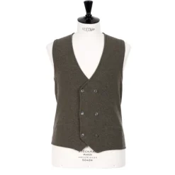 Settefili X Mj: Knitted Vest "Gilet Maglia Sartoriale" In Wool And Cas