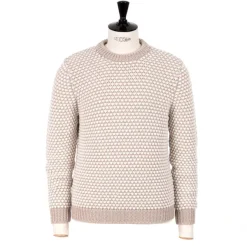 Settefili X Mj: Sweater "Motivo A Perline" In Pure Merino Wool