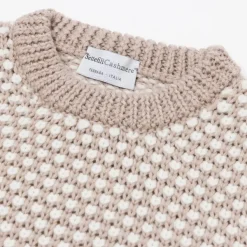 Settefili X Mj: Sweater "Motivo A Perline" In Pure Merino Wool
