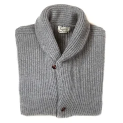 William Lockie Shawl-Collar Cardigan "Shawl-Windsor" Made Of Pure Scottish 6 Ply Cash
