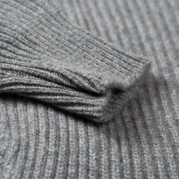 William Lockie Shawl-Collar Cardigan "Shawl-Windsor" Made Of Pure Scottish 6 Ply Cash