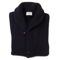 William Lockie Shawl-Collar Cardigan "Shawl-Windsor" Made Of Pure Scottish 6 Ply Cash