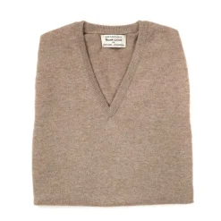 William Lockie Slip-Over "Oxton Slipover" Made From Fine Scottish 1 Ply-Cashmere