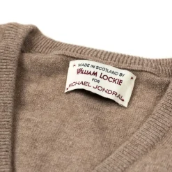 William Lockie Slip-Over "Oxton Slipover" Made From Fine Scottish 1 Ply-Cashmere