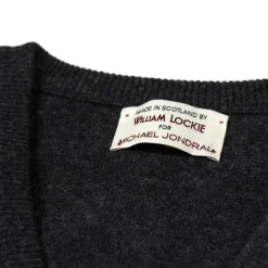 William Lockie Slip-Over "Oxton Slipover" Made From Fine Scottish 1 Ply-Cashmere