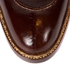 Saint Crispin's Split Toe-Derby In Dark Brown Calfskin