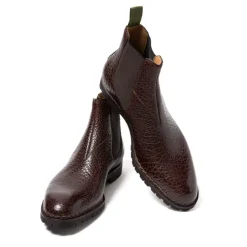 Saint Crispin's Sport Chelsea Boot Made Of Dark Brown Bison Leather - Enti