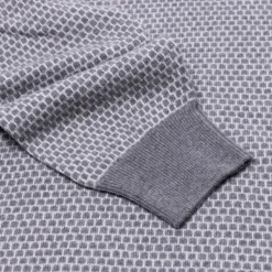 Brigatelli dal 1922 Square-Jacquard Merino Wool And Cashmere Turtleneck Sweater - 1 Ply Ca