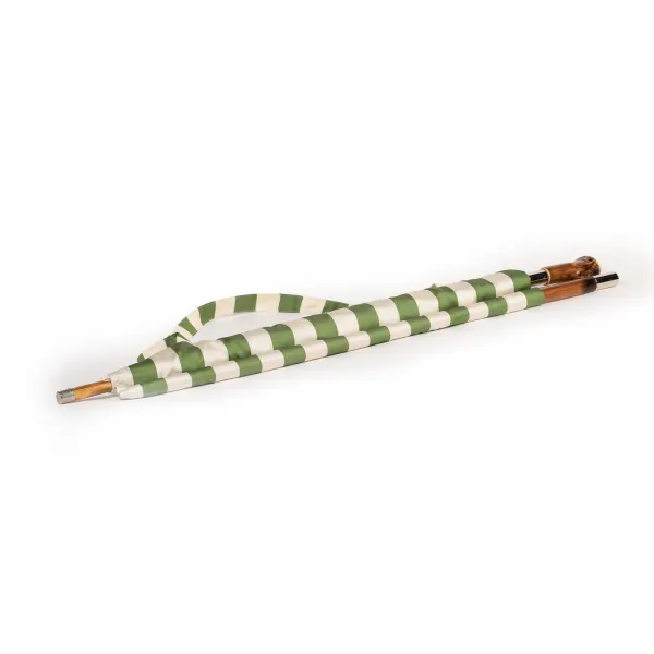 Maglia Striped Beach Umbrella "Picknick" With Chestnut Handle