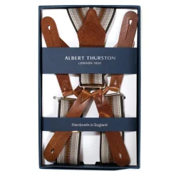 Albert Thurston Striped Braces "Gangs Of New York" To Button
