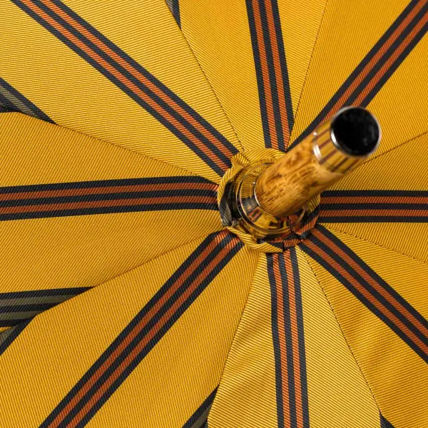 Maglia Striped Cane Umbrella "Lord" With Handle In Ash Wood Nature - Purely H