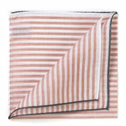 Simonnot-Godard Striped Pocket Square "Buren Iii" Made Of Finest Cotton