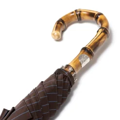 Maglia Striped Umbrella "Lord" With Solid Wood Frame And Bamboo Wood Handle