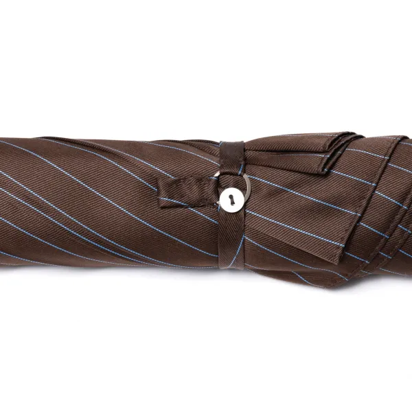 Maglia Striped Umbrella "Lord" With Solid Wood Frame And Bamboo Wood Handle