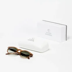 Lunettes Kollektion Sunglasses In Olive Amber "Noblesse Oblige"