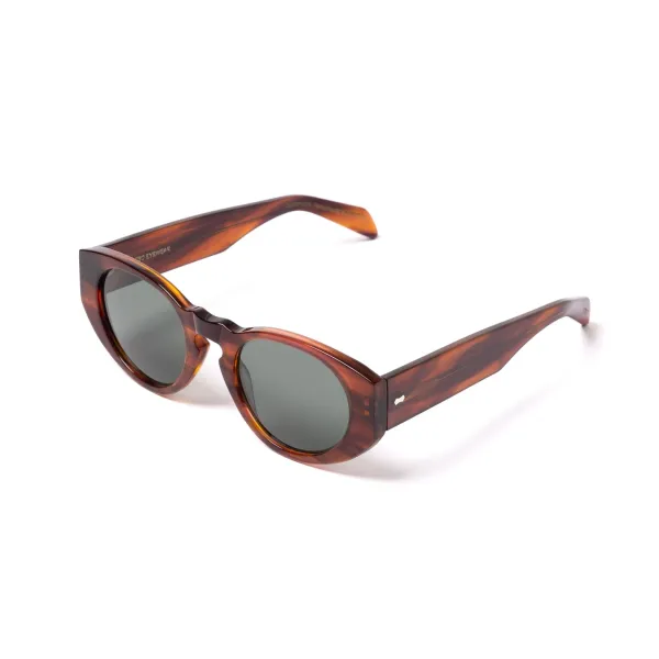 TBD EYEWEAR Sunglasses "Madras Havana" With Green Lenses - Handmade