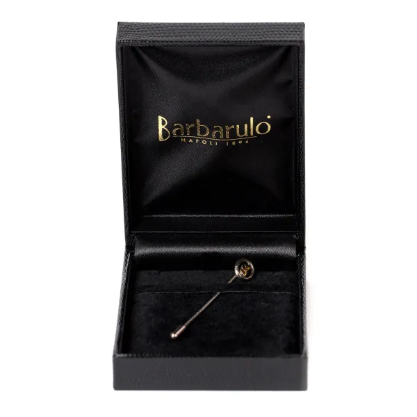 Barbarulo Napoli Tie Pin "San Gennaro" Made Of Sterling Silver - Handcrafted