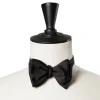 Cesare Attolini Tied Black Bow Tie Made Of Pure Silk