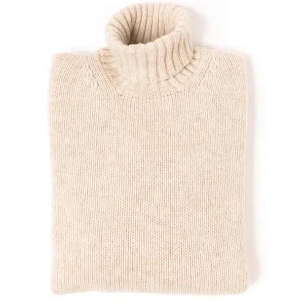 William Lockie Turtleneck Sweater "Alain Rollneck" Made Of 4 Ply Geelong Lambswool