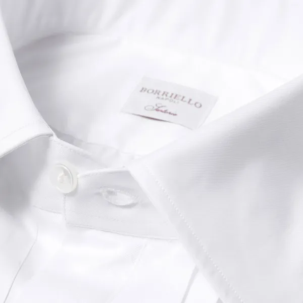 Borriello Tuxedo Shirt "Sartorial-Plissee" Made Of Cotton-Twill From Thomas Maso