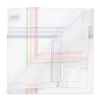 Simonnot-Godard White Cotton Handkerchief "Honfleur" With Colorful Pattern