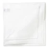 Simonnot-Godard White Handkerchief "Sarabande" Made Of Cotton - Hand-Rolled