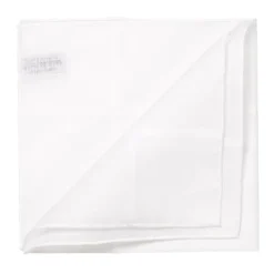 Simonnot-Godard White Patterned Cotton Pocket Square