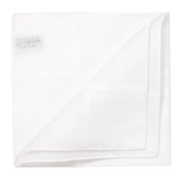 Simonnot-Godard White Patterned Cotton Pocket Square