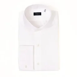 Finamore 1925 White Shirt "Pop Extreme" Made Of Pure Cotton From Alumo - Collo Sergi