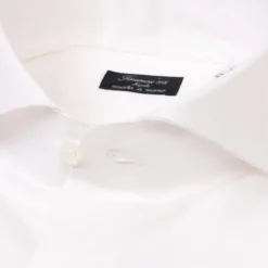 Finamore 1925 White Shirt "Pop Extreme" Made Of Pure Cotton From Alumo - Collo Sergi