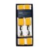 Albert Thurston Yellow Elastic Pants Straps "X Back Nickel" With Clips